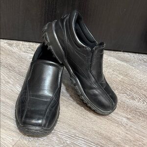 Classic Black Faux Leather Boys Loafers
